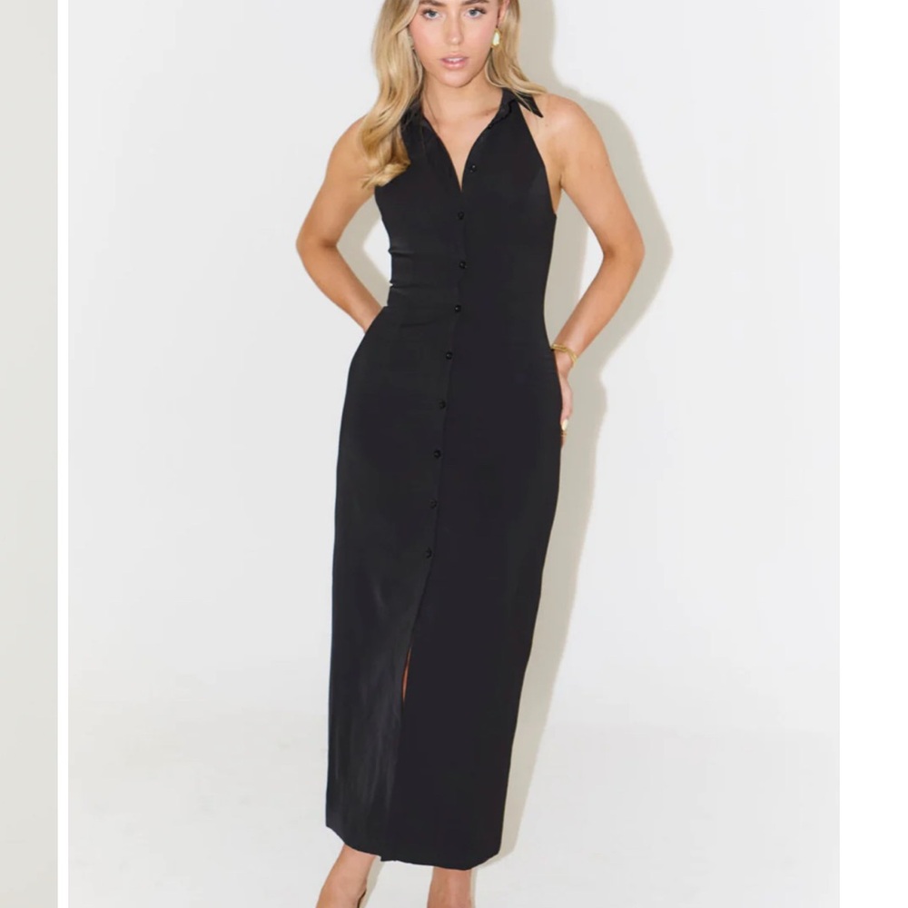 The Ultimate Muse Collar Maxi Dress - NWT Black XS